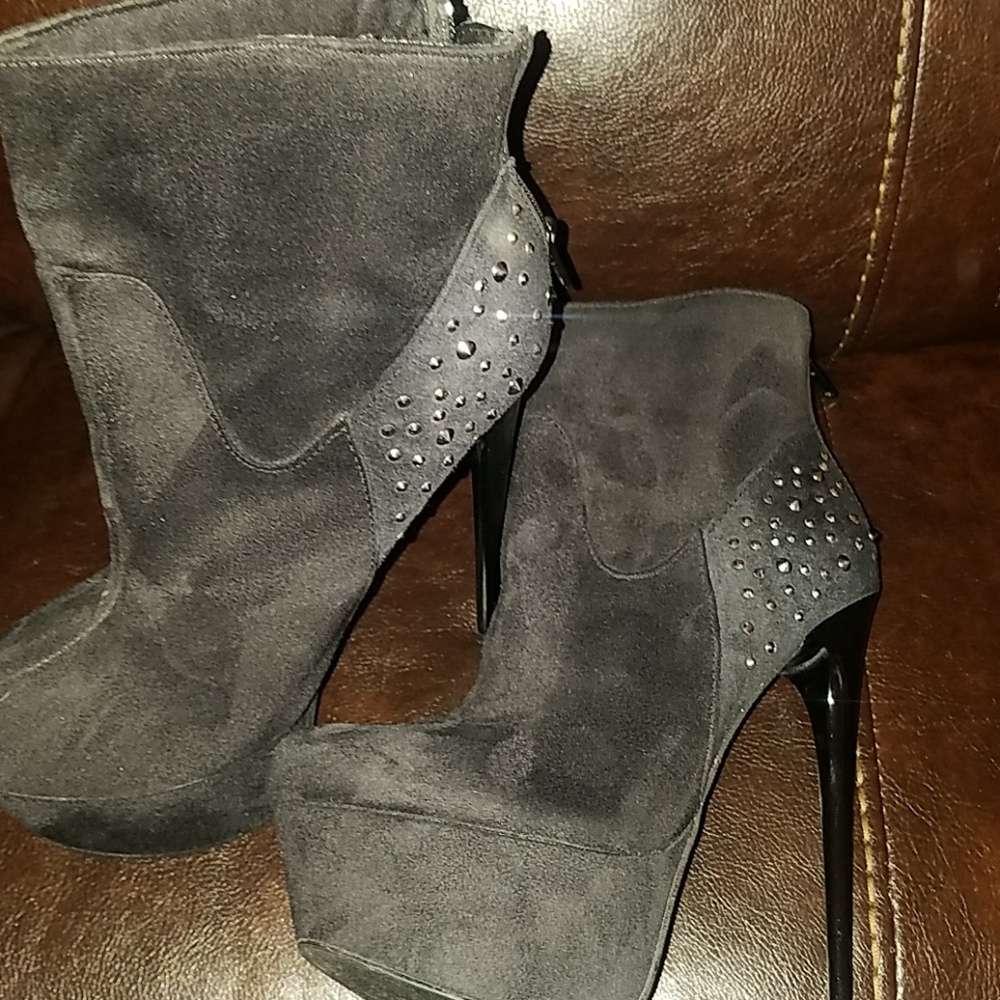 Tall Stiletto Booty Black Boots